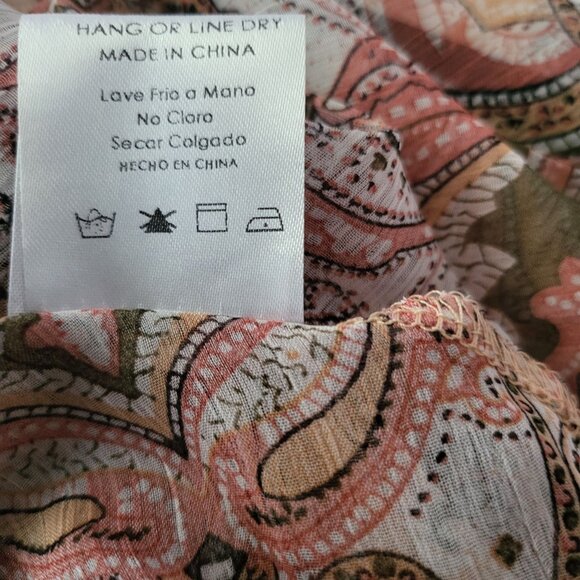 ONTWELFTH | Floral Pink Cool Long Sleeve Waist Wrap Blouse - Picture 6 of 6